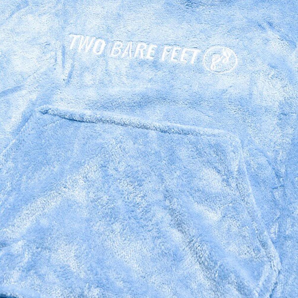 Two Bare Feet Kids Towelling Changing Robe - Light Blue Extra Image 2